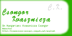 csongor kvasznicza business card